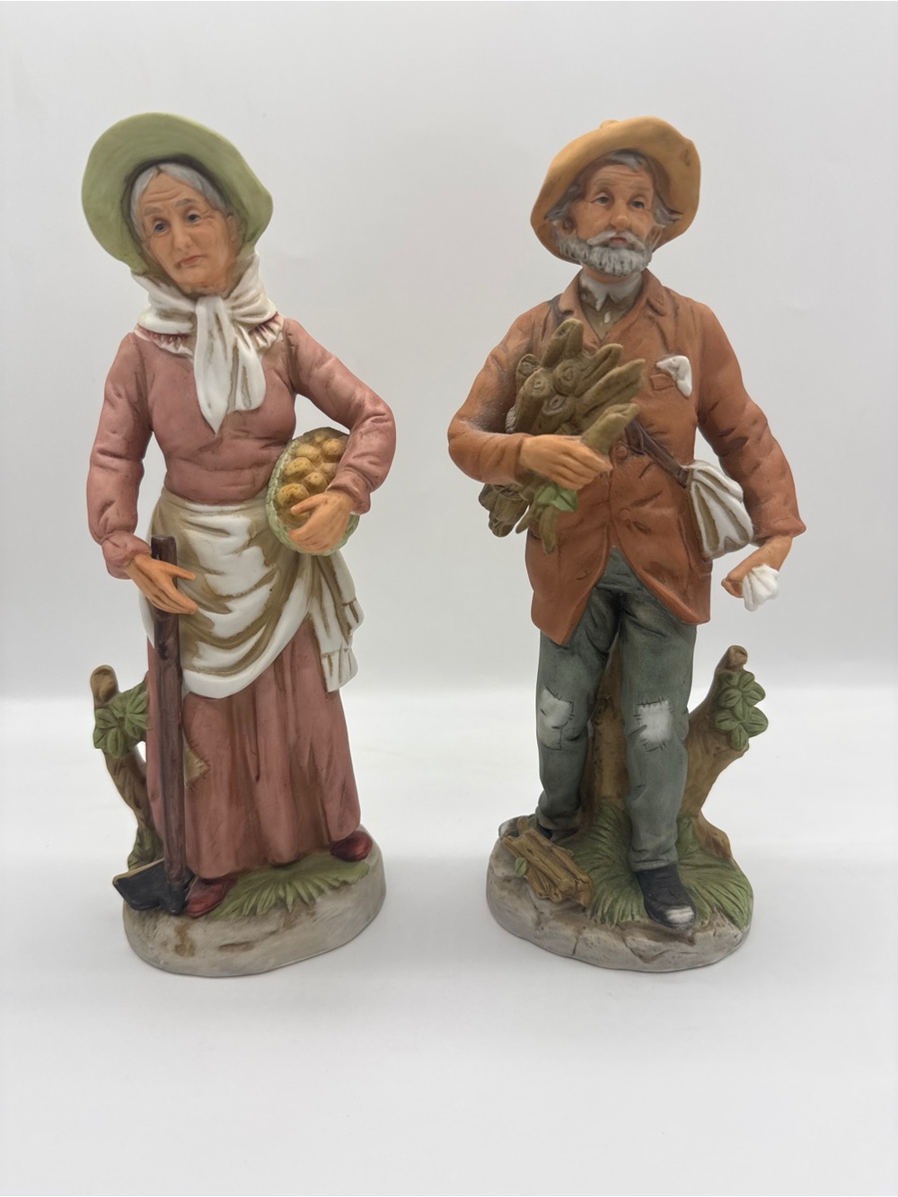 Vintage HOMCO 8884 Porcelain Farm Couple